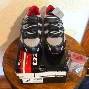 Venzo Mens Road cycling Bike Shoes velcro Pro cycle New! Sz.10